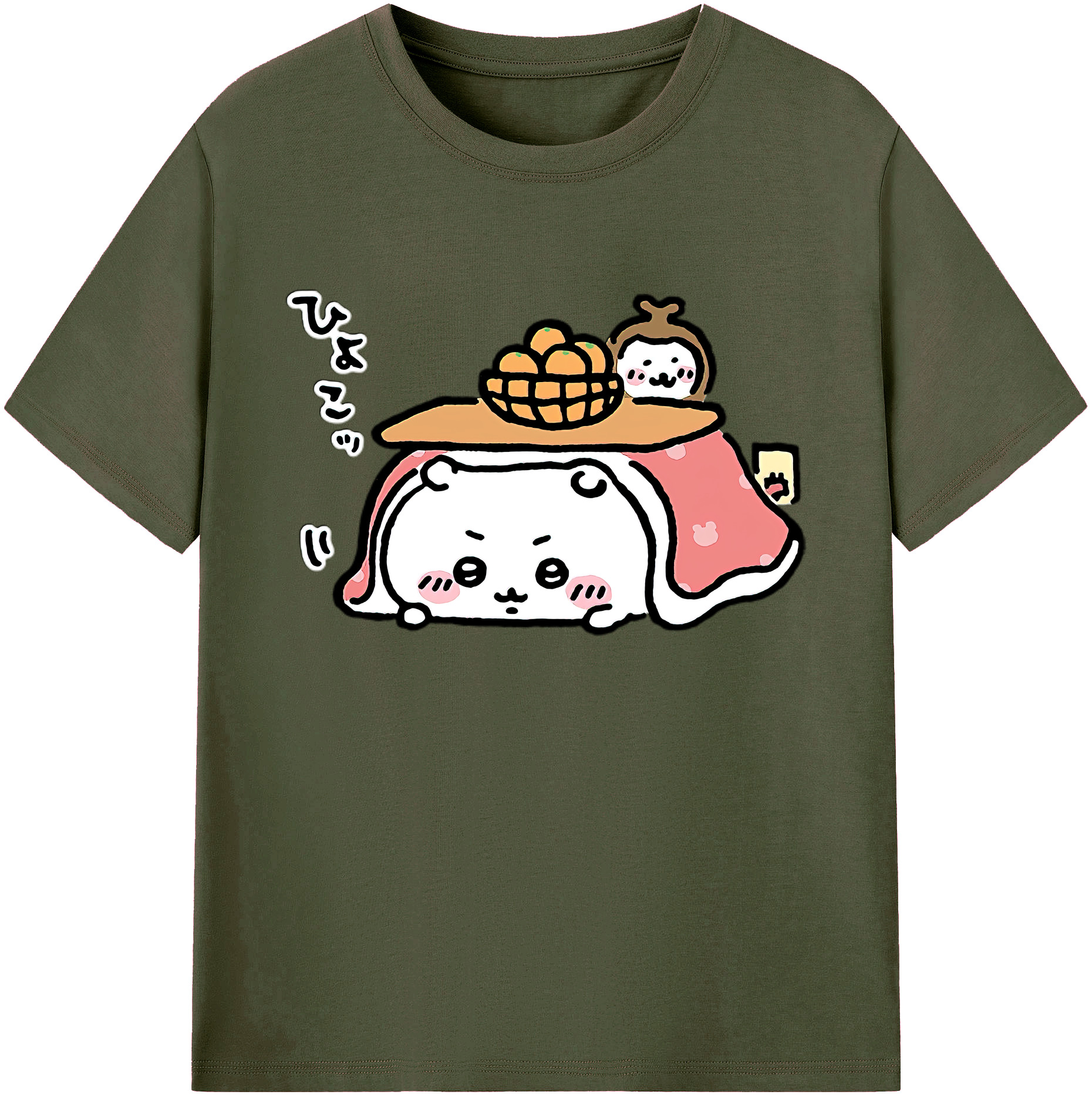（画像用） ちいかわ ちいかわ Chii-kawa chiikawa 綿100％ メンズ半袖Tシャツ｜肌触りやわらか＆通気性